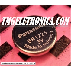 BR-1225 - Bateria BR1225 Uso Especial, Lithium Alta Temperatura, Battery Coin 3V 48MAH High Temperature batteries Hiper Max. Temp °C - Non-Rechargeable - BR1225 Lithium Alta Temperatura, Battery Coin 3V 48MAH, +80°C